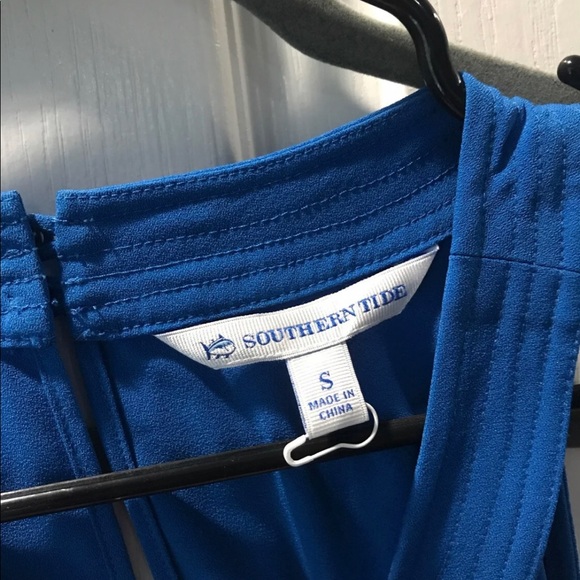 Southern Tide Blue Halter Dress Small - Picture 2 of 4